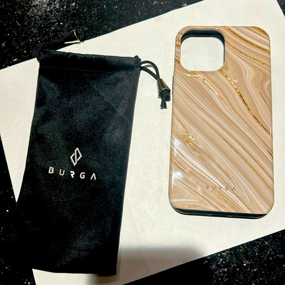 Burga phone case “full glam” never used for IPhone 13 Pro Max